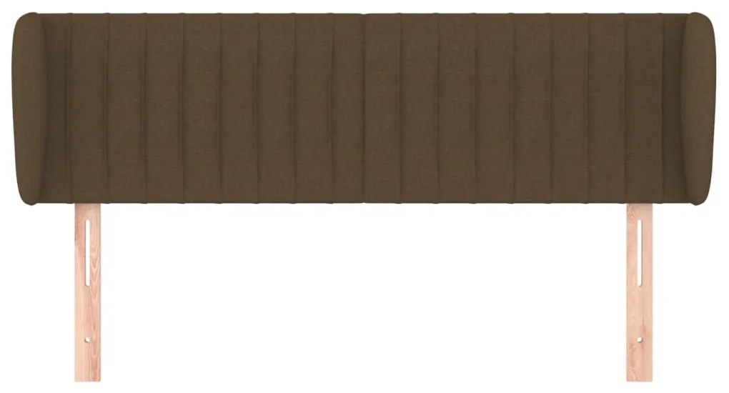 vidaXL Κεφαλάρι με Πτερύγια Σκούρο Καφέ 147 x 23 x 78/88εκ. Υφασμάτινο