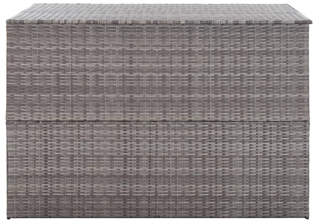 vidaXL Μπαούλο Εξωτερικού Χώρου Γκρι 150x100x100 εκ. Συνθετικό Ρατάν