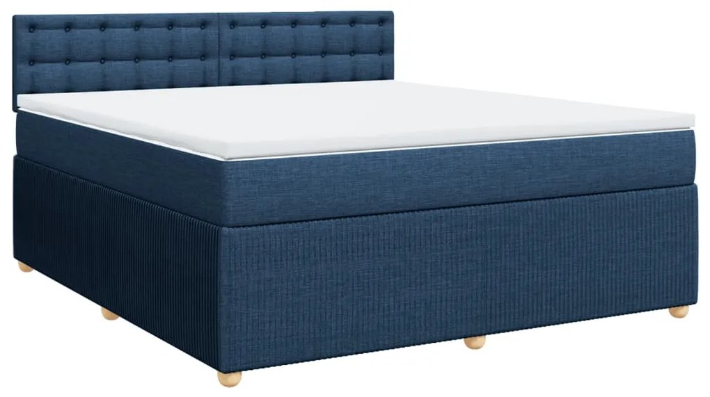 ΚΡΕΒΑΤΙ BOXSPRING ΜΕ ΣΤΡΩΜΑ ΜΠΛΕ 180X200 ΕΚ. ΥΦΑΣΜΑΤΙΝΟ 3287555