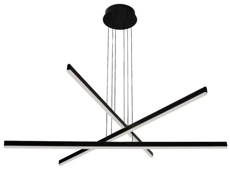 Φωτιστικό Οροφής Τρίφωτο LED Zambelis 1947 Black Matt