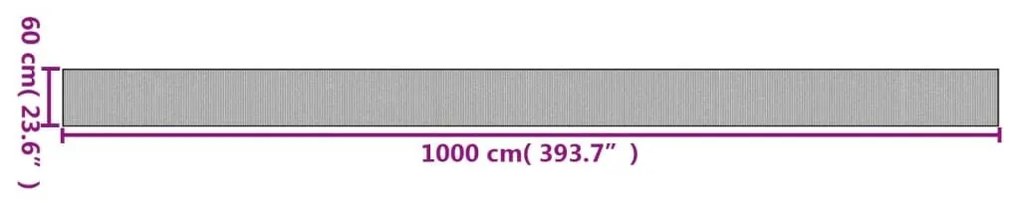 Χαλί Ορθογώνιο Μαύρο 60 x 1000 εκ. Μπαμπού - Μαύρο