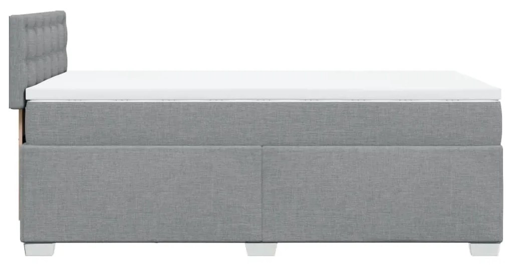 ΚΡΕΒΑΤΙ BOXSPRING ΜΕ ΣΤΡΩΜΑ ΑΝΟΙΧΤΟ ΓΚΡΙ 90X200 ΕΚ. ΥΦΑΣΜΑΤΙΝΟ 3285785