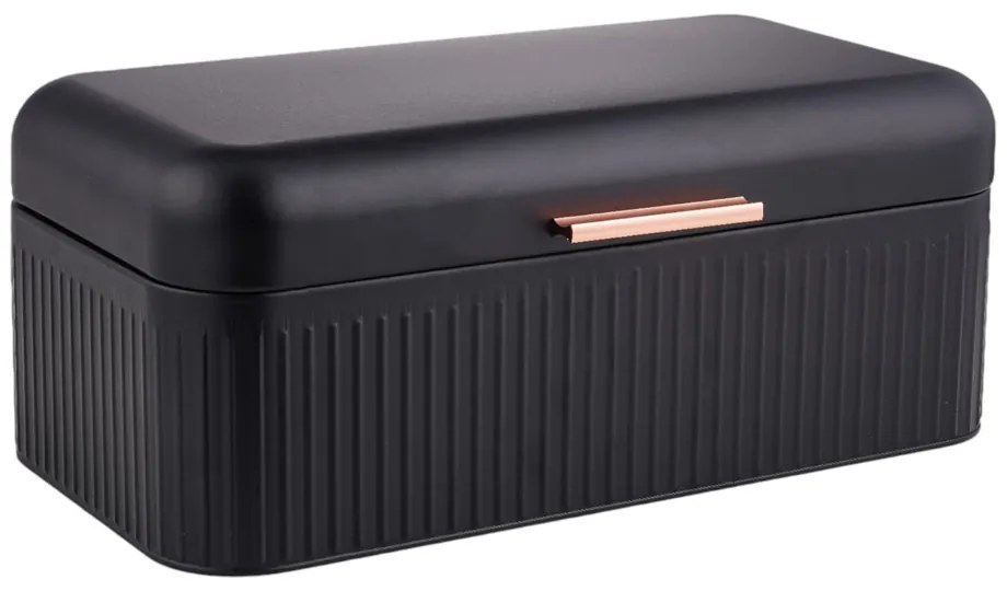 Ψωμιέρα Με Rose Gold Λαβή Μαύρο Μέταλλο 42.2x22.4x17cm ANKOR