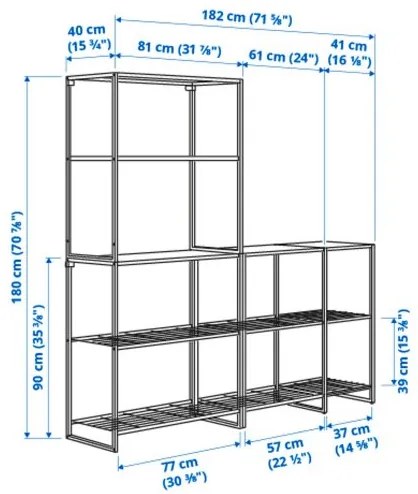 JOSTEIN ραφιέρα/εσωτερικού/εξωτερικού χώρου, 182x40x180 cm 894.373.00