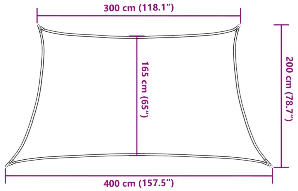 Πανί Σκίασης Λευκό 3/4 x 2 μ. από HDPE 160 γρ./μ² - Λευκό