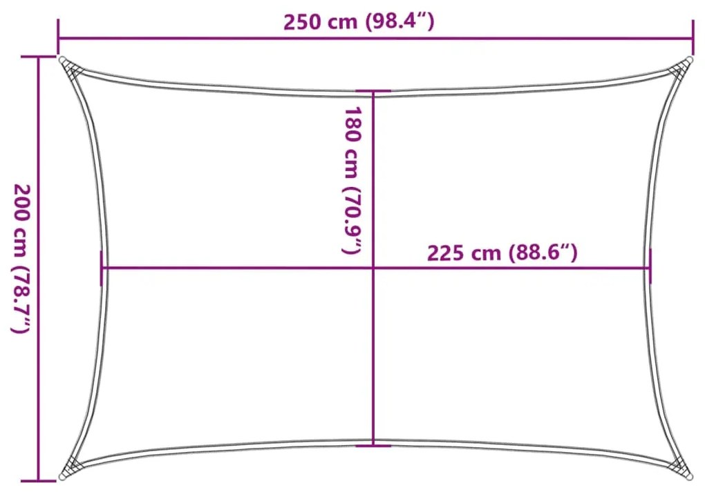 Πανί Σκίασης Μπλε 2 x 2,5 μ. 160 γρ./μ² από HDPE - Μπλε