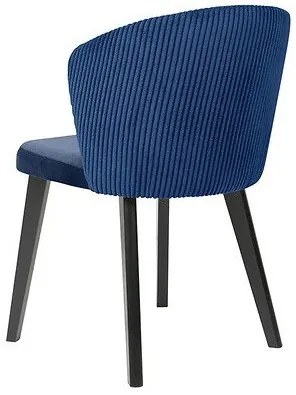 Καρέκλα Boston 369, Μπλε, Μαύρο, 79x48x55cm, 14 kg, Ταπισερί, Ξύλινα, Φυσικό ξύλο καπλαμά | Epipla1.gr