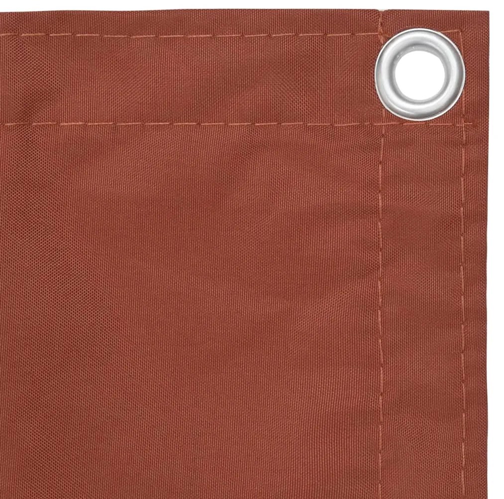 vidaXL Διαχωριστικό Βεράντας Τερακότα 120 x 500 εκ. Ύφασμα Oxford