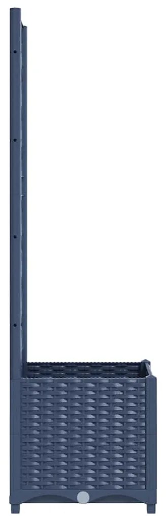 vidaXL Γλάστρα Κήπου με Πλέγμα Μπλε Γκρι 40x40x136 εκ. από Πολυπροπυλένιο
