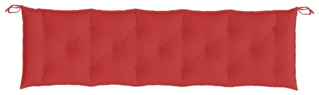 Μαξιλάρι Πάγκου Κήπου Κόκκινο 180x50x7 εκ. Ύφασμα Oxford - Κόκκινο