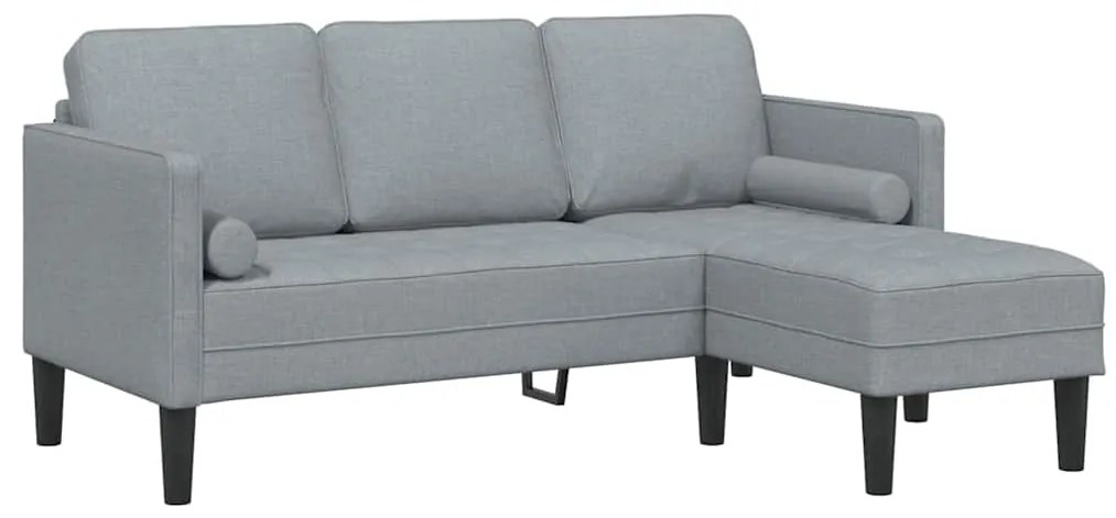 vidaXL Σετ Καναπέ Ανοιχτό γκρι 173 x 131 x 67 εκ ύφασμα