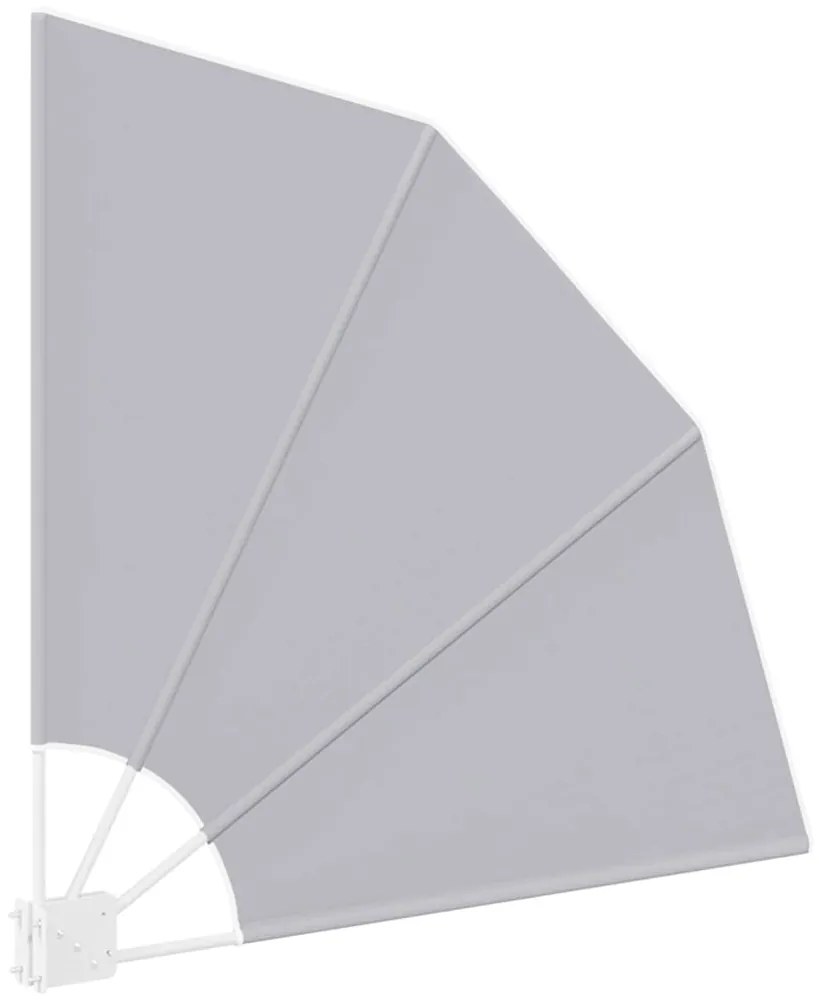 vidaXL Αδιάφανο σκίαστρο μπαλκονιού Γκρι 115 x 115 εκ Πολυεστέρας