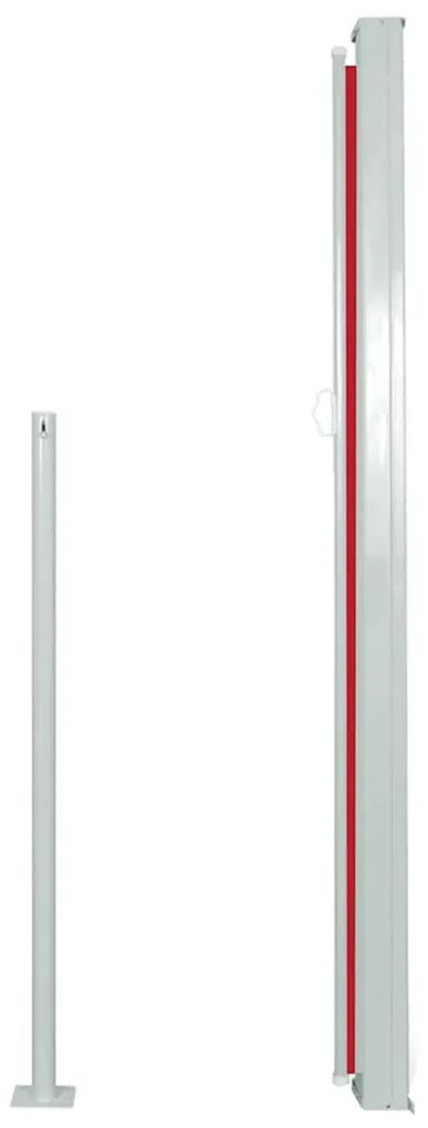 vidaXL Σκίαστρο Πλαϊνό Συρόμενο Κόκκινο 120 x 300 εκ.