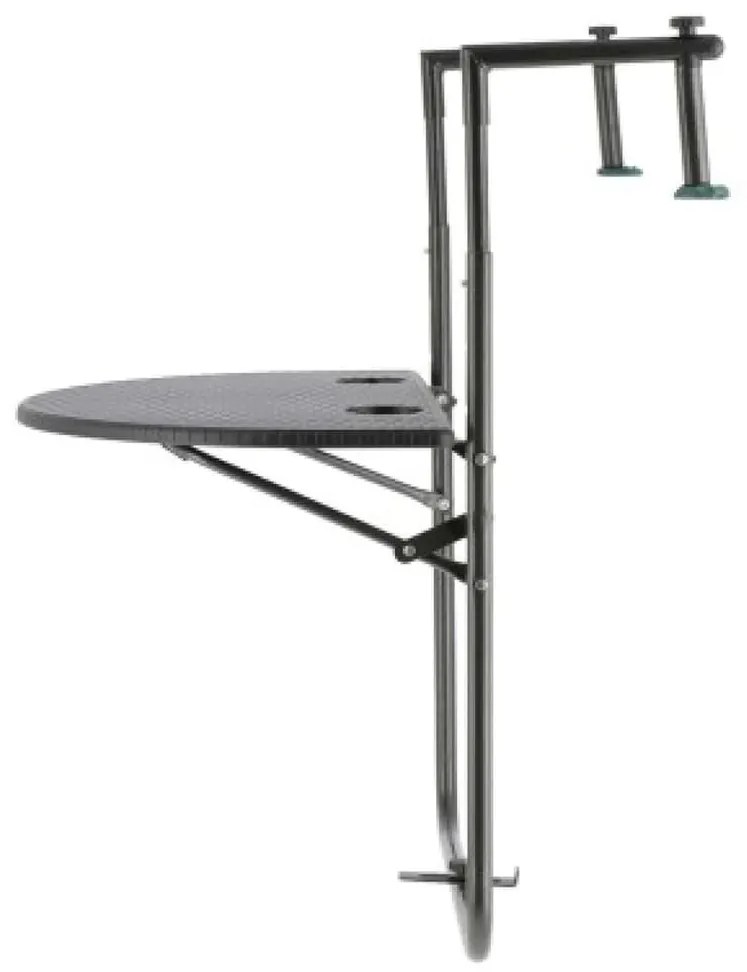 Livin'outdoor 441601  Balcony Foldable Table Half Round Grey