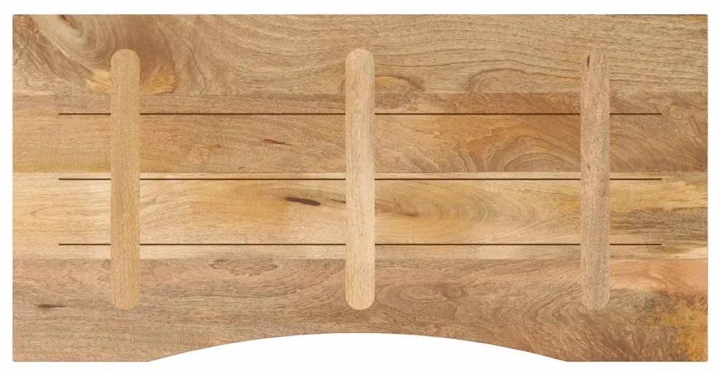 vidaXL Επιφάνεια Γραφείου Καμπύλη 140x60x2,5 εκ Μασίφ Ακατ. Μάνγκο