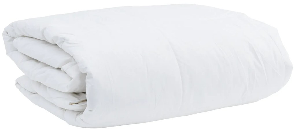 vidaXL Πάπλωμα με μαξιλάρι 2 pcs Λευκό 155 x 220 cm Πούπουλο