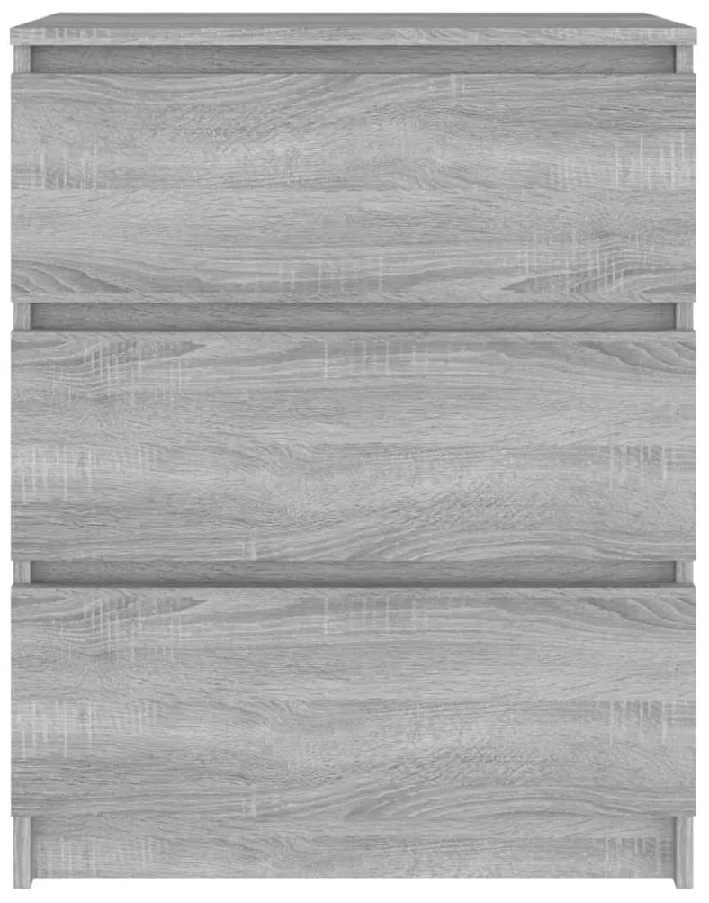 vidaXL Συρταριέρα Γκρι Sonoma 60 x 35 x 76 εκ. από Επεξεργασμένο Ξύλο