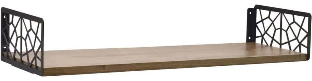 Ράφι Τοίχου 379VLV1806 60x14x20cm Brown-Black