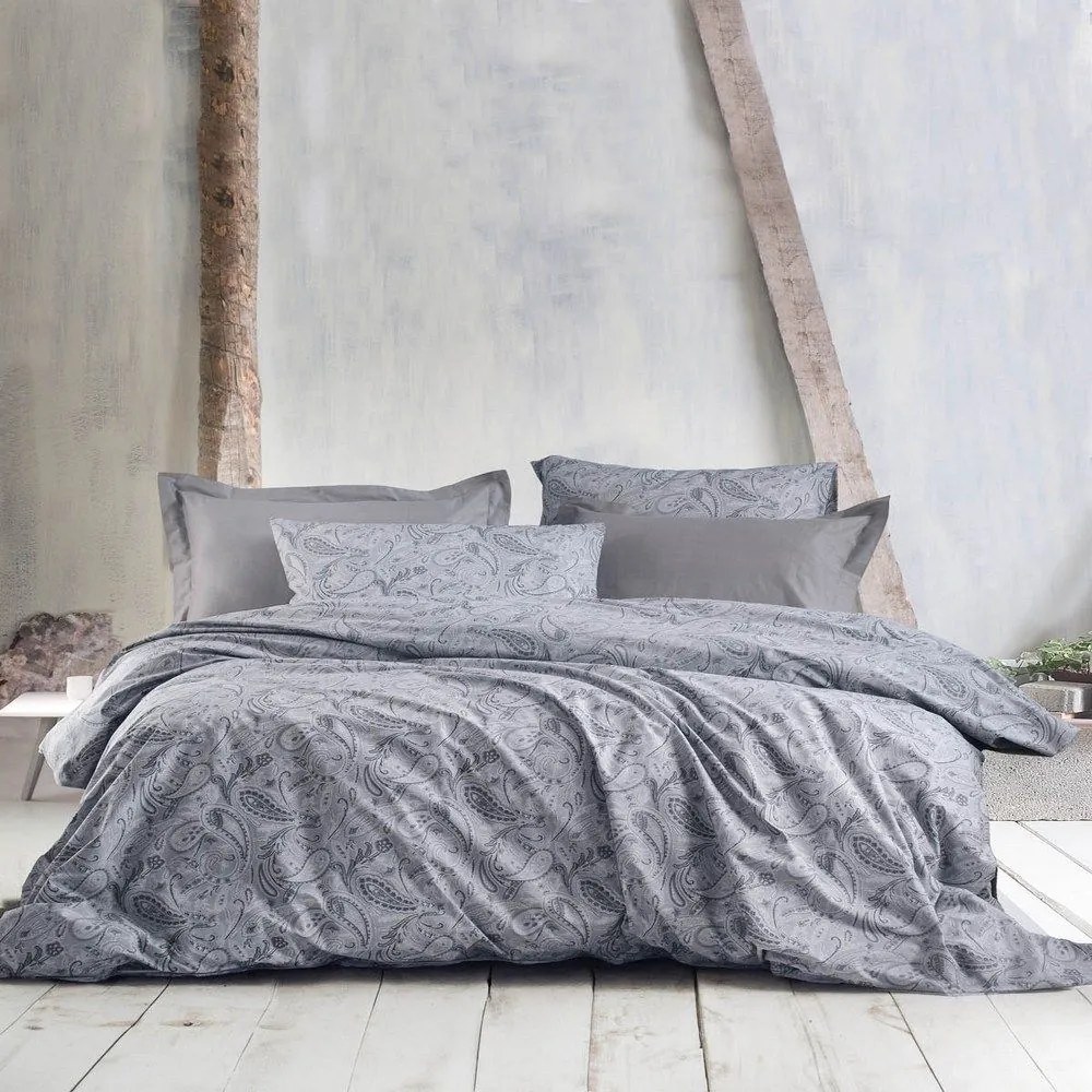 Πάπλωμα Lovetta (Σετ 2τμχ) Grey Ρυθμός Ημίδιπλο 160x240cm 100% Βαμβάκι