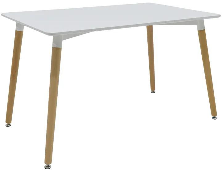 Τραπέζι Natali pakoworld επιφάνεια MDF λευκό 150x80x75εκ - MDF - 127-000143
