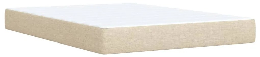 Κρεβάτι Boxspring με Στρώμα Κρεμ 160x200 εκ. Υφασμάτινο 3288244