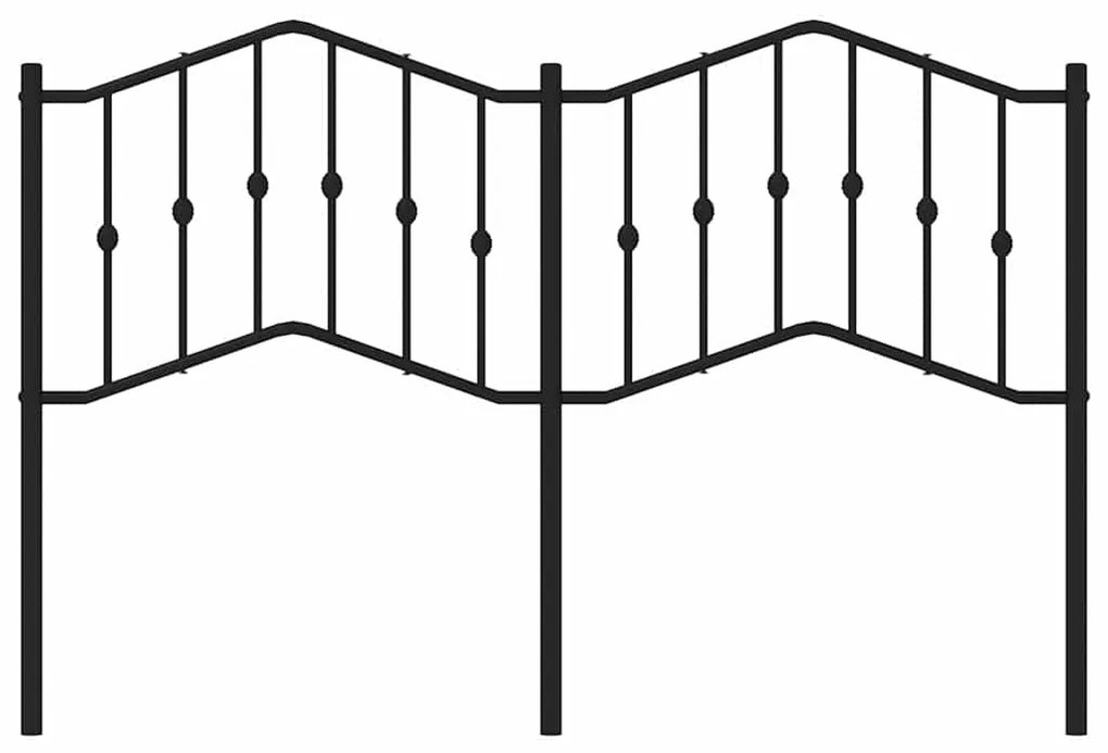 vidaXL Κεφαλάρι Μαύρο 150 εκ. Μεταλλικό