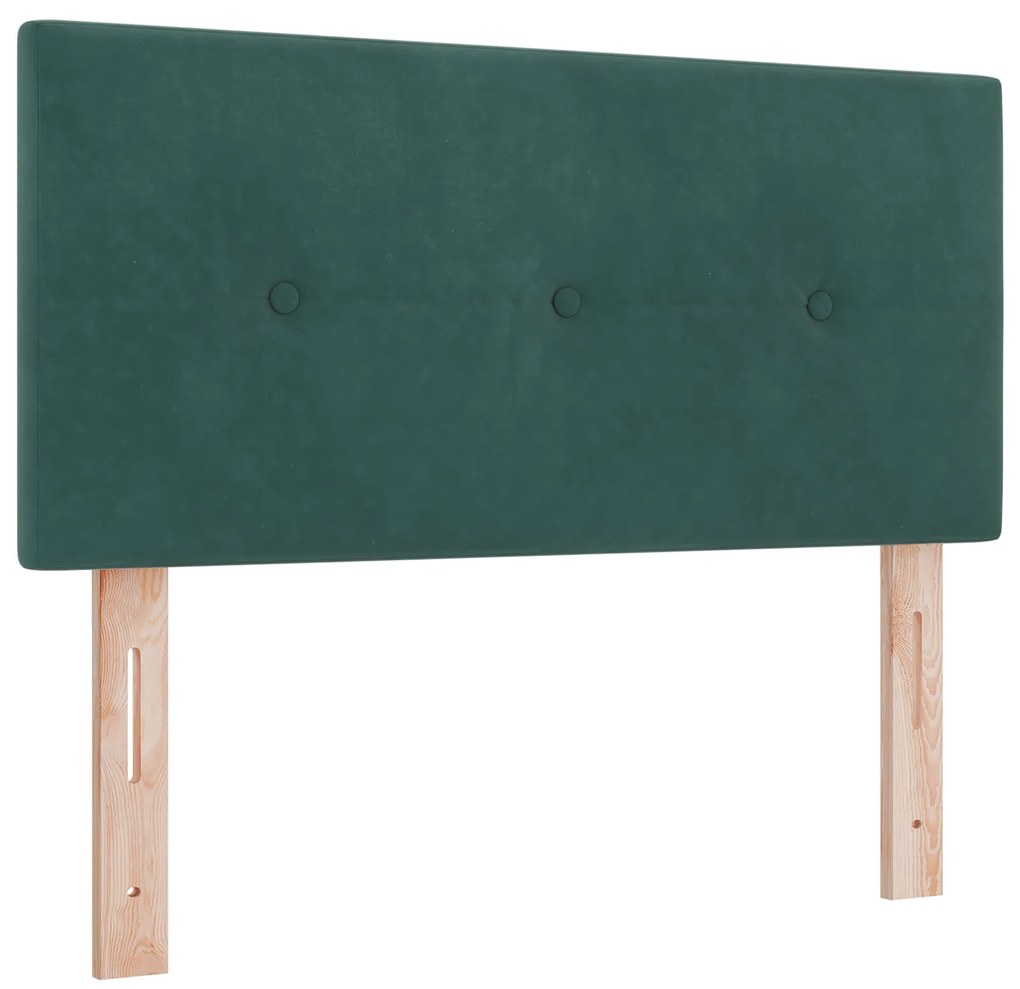 vidaXL κρεβάτι Box Spring με στρώμα Σκούρο Πράσινο 80x200 εκ. Βελούδο