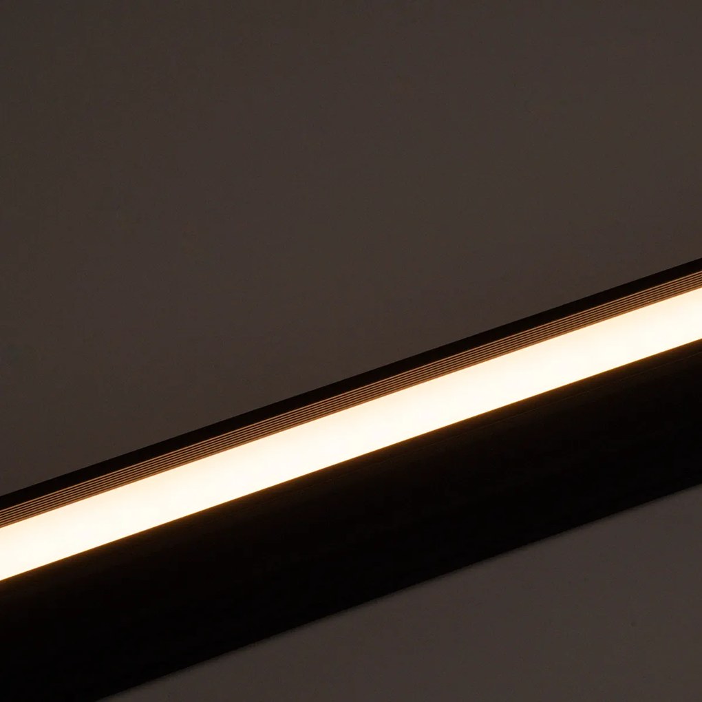 GloboStar OFFICE 61025-P Γραμμικό Κρεμαστό Φωτιστικό Linear LED 18W 2170lm 120° AC 220-240V Μ120 x Π2 x Υ4cm Θερμό Λευκό 2700K - Μαύρο - 3 Years Warranty - 61025-1