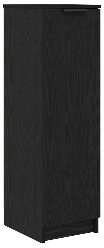 vidaXL Ντουλάπι Παπουτσιών Μαύρο Δρυς 29,5x35x100,5 εκ Επεξεργασμένο Ξύλο