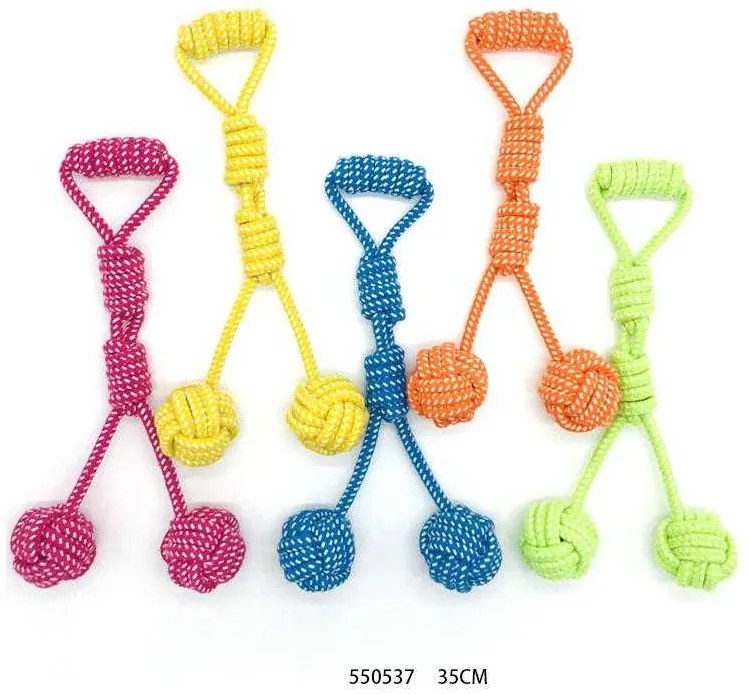 Παιχνίδι σκύλου σχοινί με μπάλες - 35cm - 12pcs - 550538