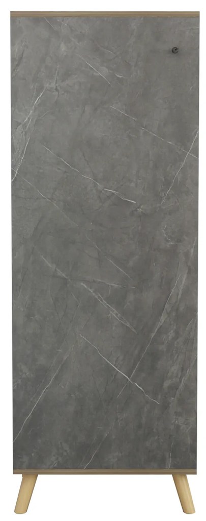 ΠΑΠΟΥΤΣΟΘΗΚΗ-ΝΤΟΥΛΑΠΙ ALVARO HM8954.14 ΜΕΛΑΜΙΝΗ SONAMA-STONE TEXTURE 50Χ38Χ135Yεκ.