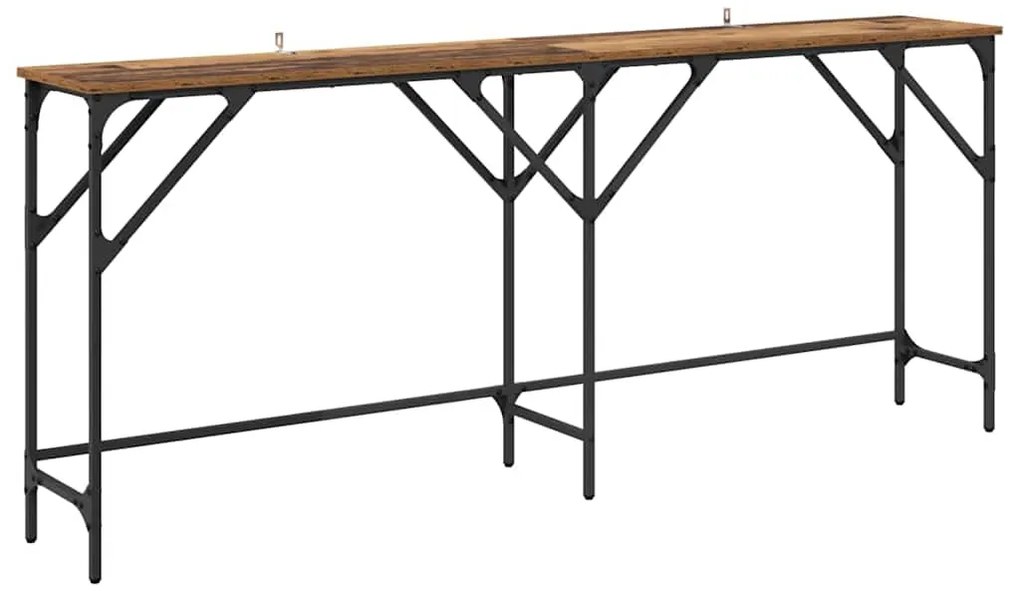 vidaXL Τραπέζι κονσόλας Παλαιό ξύλο 180 x 29 x 75 εκ