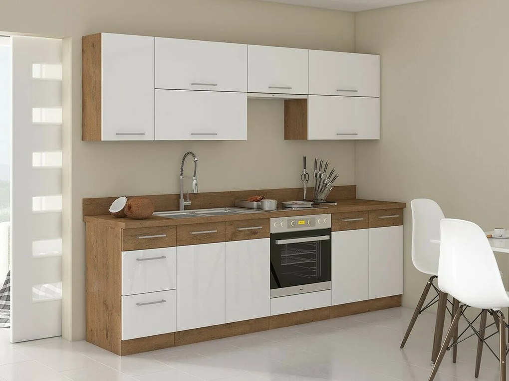Σετ κουζίνας Color 101, 260x52cm, 129 kg, Ινοσανίδες μέσης πυκνότητας, Πλαστικοποιημένη μοριοσανίδα | Epipla1.gr