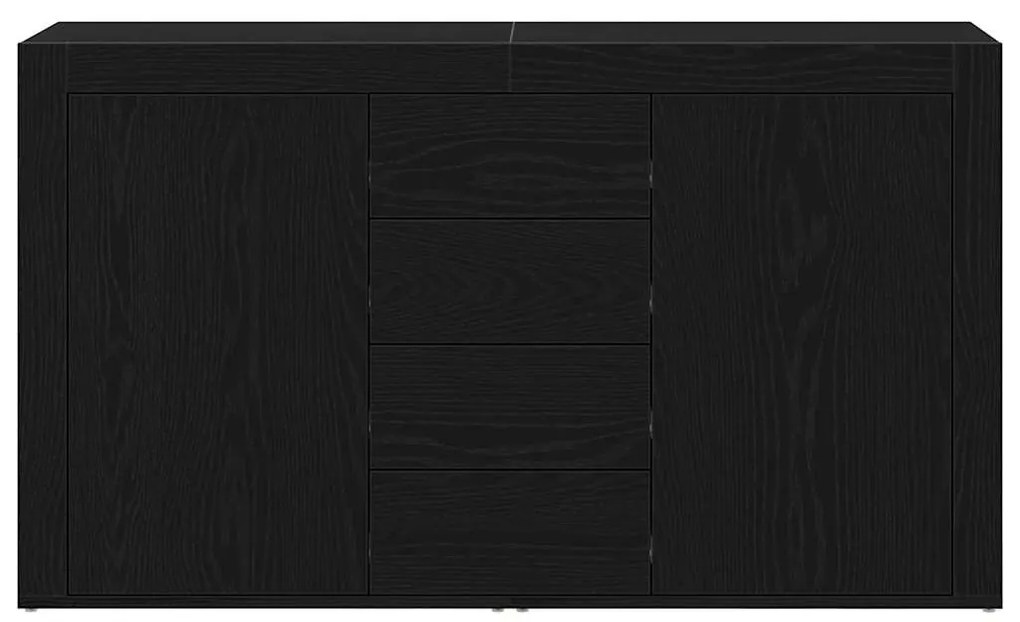 vidaXL Πλαϊνό γραφείο Μαύρη δρυς 120 x 36 x 69 εκ Επεξεργασμένο ξύλο