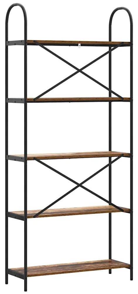 vidaXL Ράφι Βιβλίων Παλιό ξύλο 80 x 30 x 183 εκ Επεξεργασμένο ξύλο