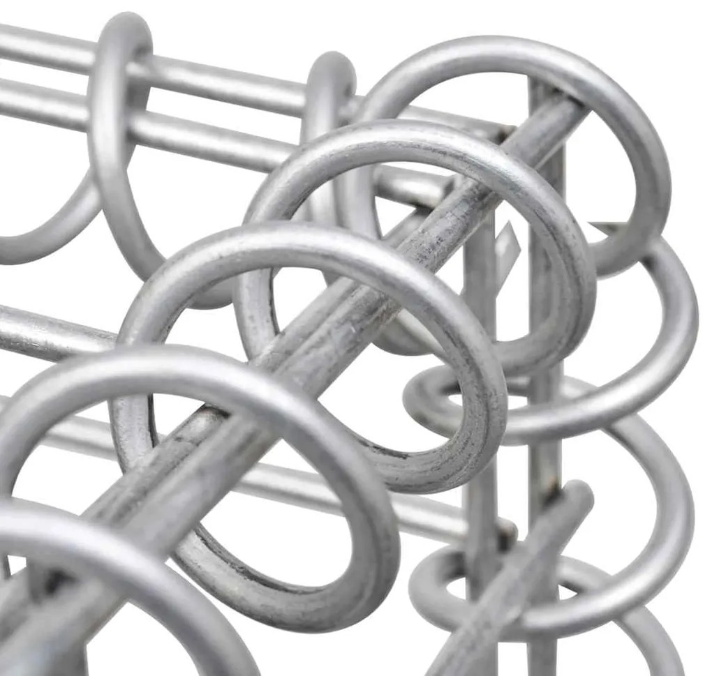 vidaXL Συρματοκιβώτιο-Γλάστρα Υπερυψωμένη 90x30x60 εκ. Γαλβ. Χάλυβας