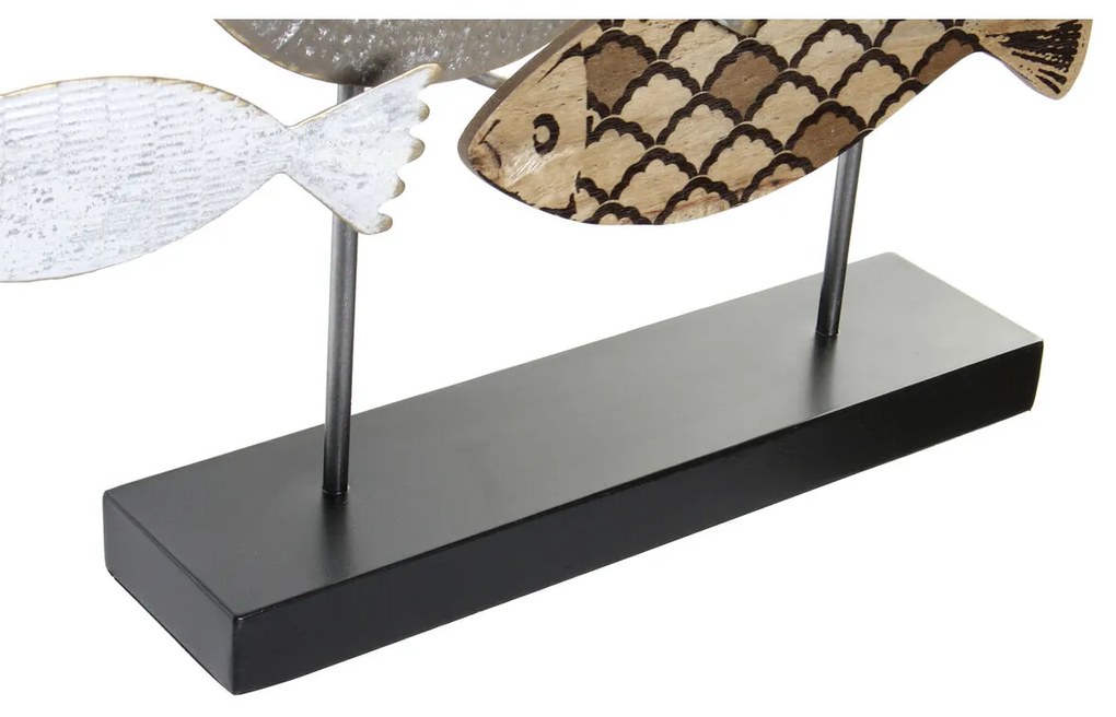 Διακοσμητική Φιγούρα DKD Home Decor 65,4 x 9,5 x 43 cm Μαύρο Μπλε Καφέ Σπείρες (x2)