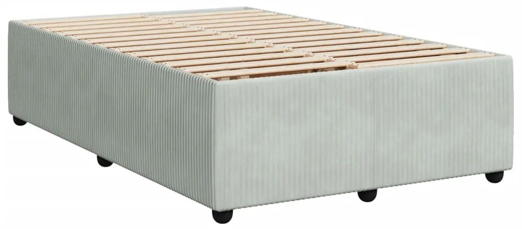 ΚΡΕΒΑΤΙ BOXSPRING ΜΕ ΣΤΡΩΜΑ ΑΝΟΙΧΤΟ ΓΚΡΙ 120X190 ΕΚ. ΒΕΛΟΥΔΙΝΟ 3292292