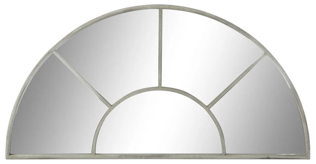 Τοίχο καθρέφτη DKD Home Decor Λευκό Γκρι Vintage Παράθυρο 122 x 2,5 x 62 cm