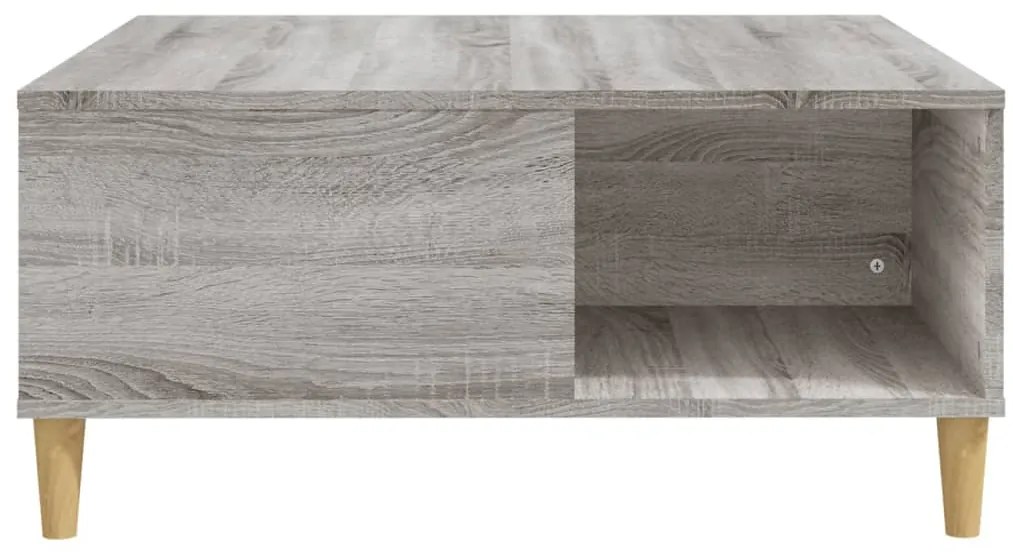 vidaXL Τραπεζάκι Σαλονιού Γκρι Sonoma 80x80x36,5εκ. Επεξεργασμένο Ξύλο