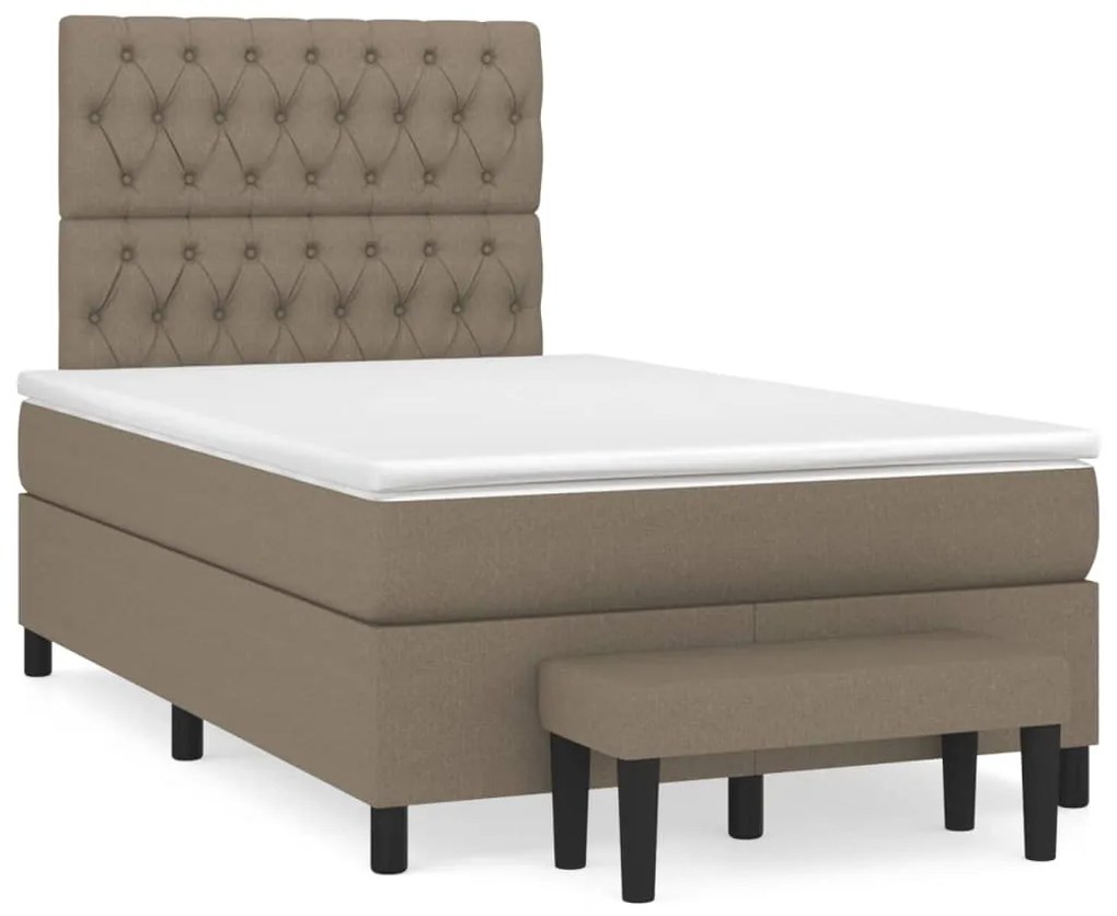 ΚΡΕΒΑΤΙ BOXSPRING ΜΕ ΣΤΡΩΜΑ TAUPE 120X200 ΕΚ. ΥΦΑΣΜΑΤΙΝΟ 3136825