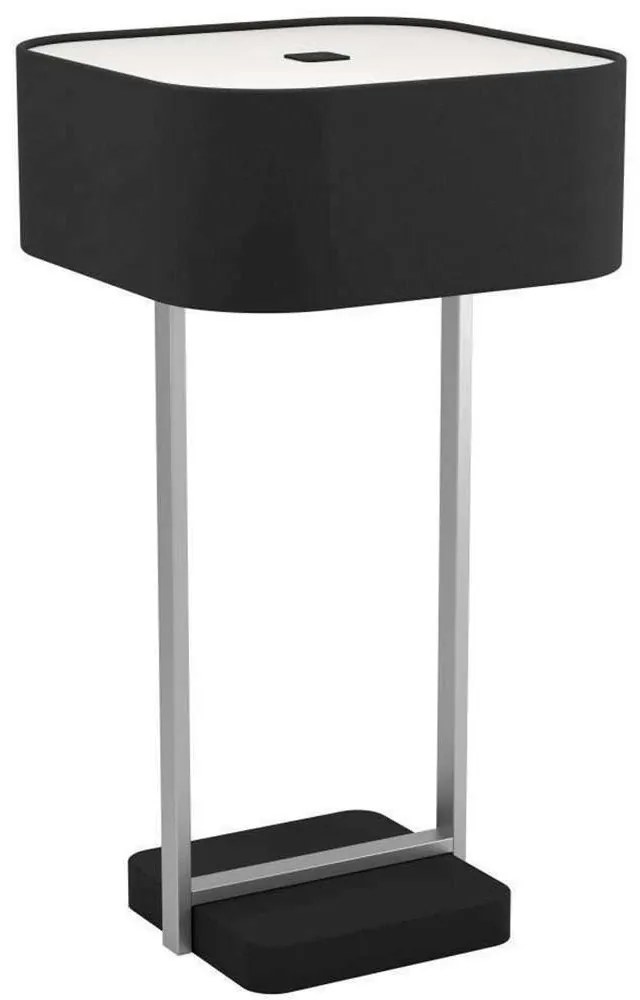 Φωτιστικό Επιτραπέζιο Savazza 39969 29x29x53,5cm 2xE27 10W Black-Silver Eglo Ατσάλι,Πλαστικό
