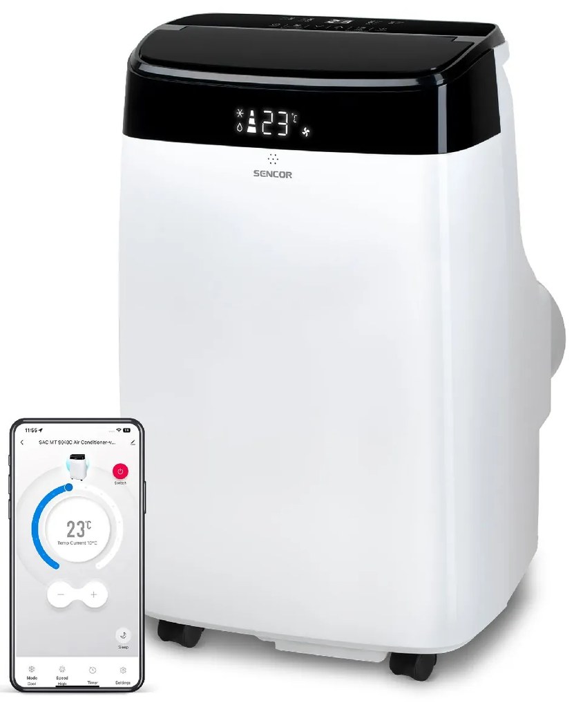 Φορητό Κλιματιστικό Ψύξης Sencor SAC MT9040C 9.000 BTU/h Wi-Fi StrongPack 35m² 65dBA Λευκό