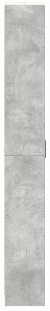vidaXL Ντουλάπι Σκυρόδεμα Γκρι 55 x 25 x 189 εκ. Επεξεργασμένο ξύλο