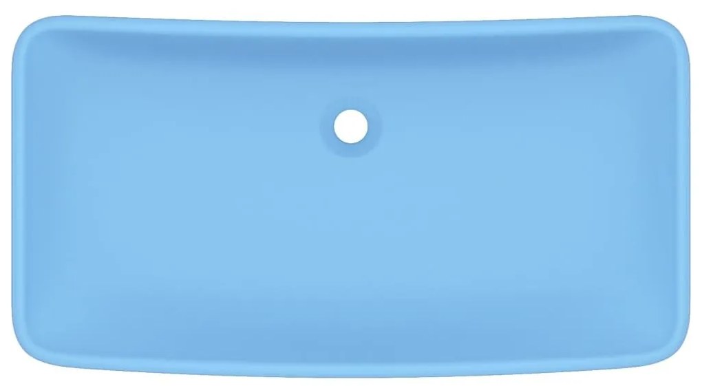 Νιπτήρας Πολυτελής Ορθογώνιος Γαλάζιο Ματ 71x38 εκ. Κεραμικός - Μπλε
