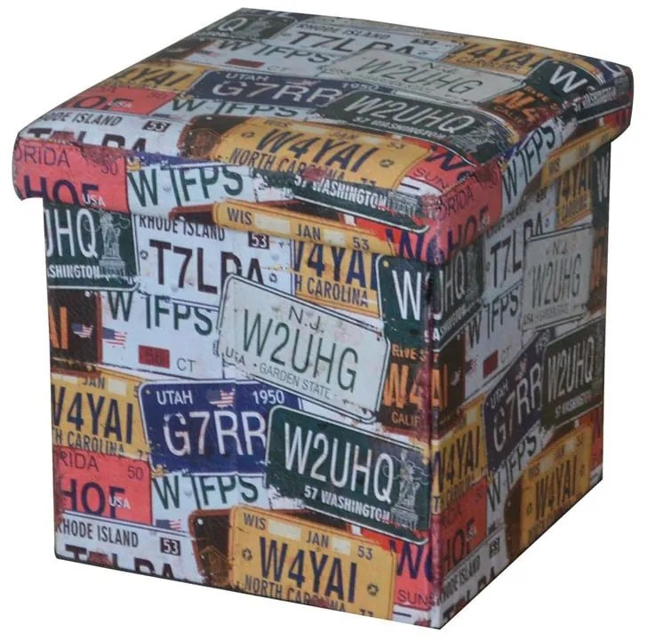 ORION Σκαμπό Αποθηκευτικό - Βοηθητικό, PU Deco Label