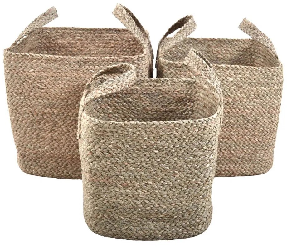 Καλάθια Ψάθινα 834426 (Σετ 3τμχ) Natural Ankor Mat