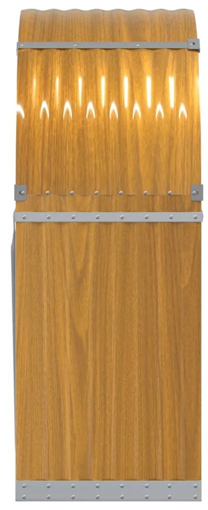 vidaXL Ξυλοθήκη Ξύλινη Όψη 80x45x120 εκ. από Γαλβανισμένο Ατσάλι