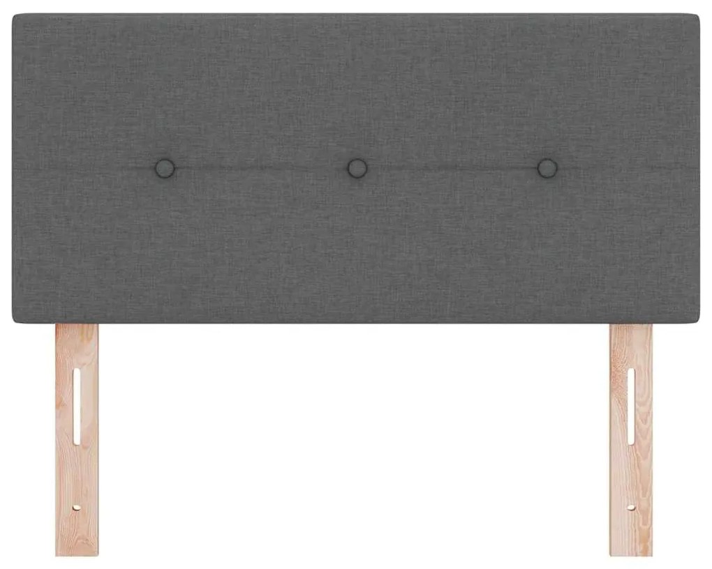 vidaXL LED Κεφαλάρι με φώτα λωρίδας LED Σκούρο Γκρι 80 cm ύφασμα