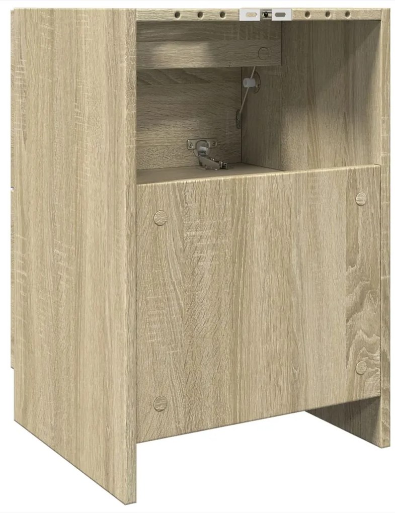 vidaXL Ντουλάπι Νιπτήρα Sonoma Δρυς 40x37x59 εκ. Επεξεργασμένο Ξύλο